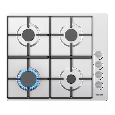 Hisense 60cm 4 Burners Gas Hob - Stainless Steel GM642XHS • £142.33