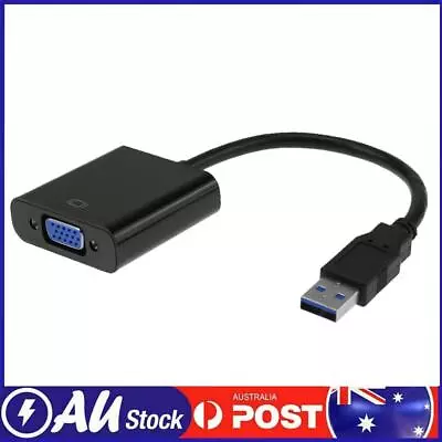 USB To VGA Adapter 1080P Multi-Display Video Converter For Windows 7/8/8.1/10 • $14.89