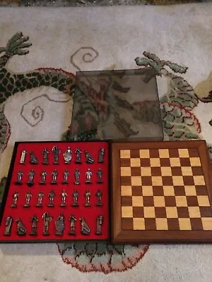 Vintage French Olympic Chess Set Football Edition With Metal Figures. • £50