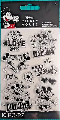 10 Disney Mickey Mouse Minnie Mouse Clear Stamps Ek Success Love Theme NEW  • $1.99