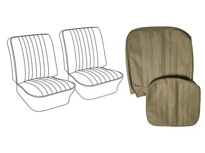 TMI Interiors Single Front Seat Covers X4 L&R Beige/Basket Weave VW T2 Bay 67-73 • $363.41