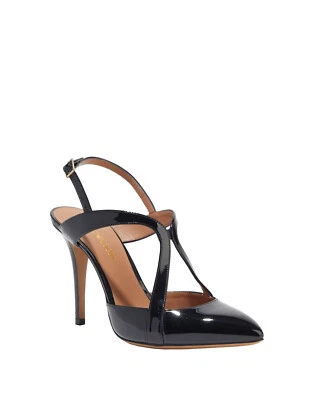 £49.98 • Buy RRP€340 EMPORIO ARMANI Patent Leather Slingback Shoes US8 EU38.5 UK5.5 Cut Out 