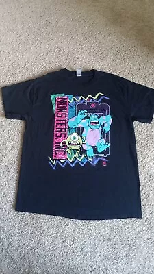 Pixar Monsters Inc T-shirt Women Size Large ( Color Black) Sully & Mike Cartoon  • $11.99