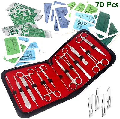 70 US Military Field Minor Surgery Instruments Forceps Scissors Practice Sutures • $24.99