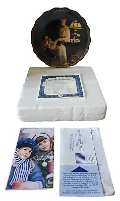 Norman Rockwell Constant Comfort Plate 1997 Bradford Exchange Mothers Love • $10.80