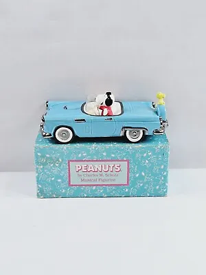 Peanuts Snoopy Woodstock Thunderbird Car Music Box By Willitts 1989 Works Vtg • $151.95