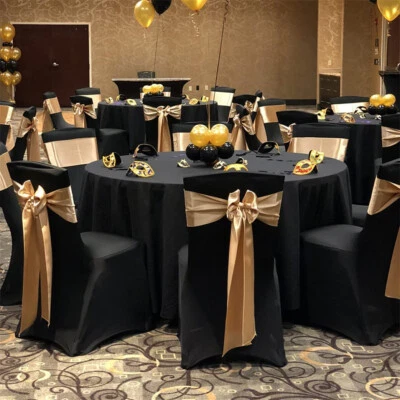 £18.93 • Buy 10/50/100 Spandex Wedding Chair Covers Stretch Universal Seat Covers Venue Decor