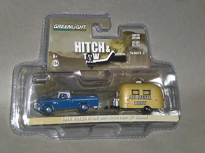 1/64th GL Hitch & Tow S3 1966 Dodge D-100 & 16' Bambi Airstream Camper • $9.99