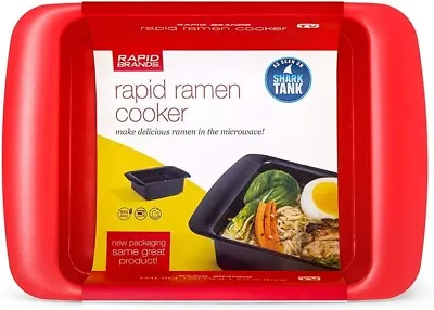 Rapid Ramen Cooker Microwave Ramen 3 Minutes BPA Free Dishwasher Safe Red • $9.99