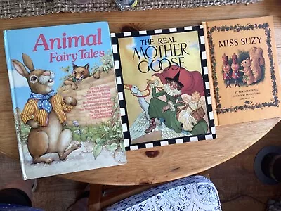 Animal Fairy Tales-The RealMother Goose-Miss Suzy LOT OF THREE BOOKS!! • $15