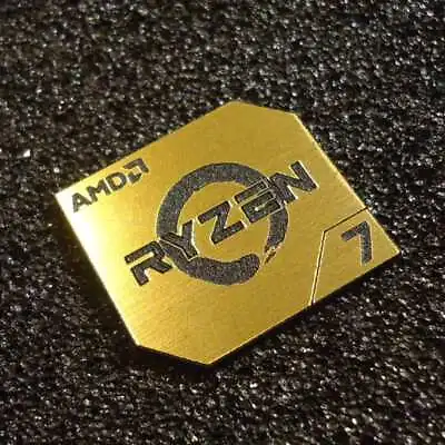 AMD RYZEN 7 CPU Pc Logo Label Decal Case Sticker Badge Gold [428d] • $3.69