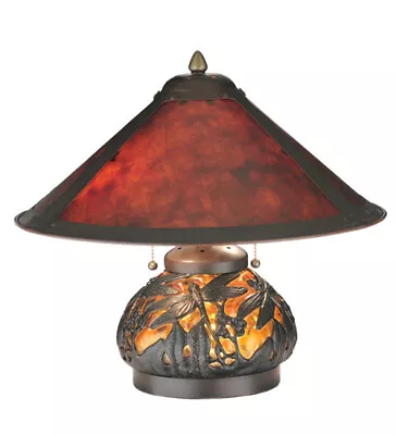 Meyda  118681 15.5 In. H Van Erp Amber Mica-Lighted Base Table Lamp • $553.60