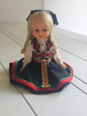 Vintage German/Dutch? Celluloid? Doll Ethnic Costume Open Close Eyes Blonde Mini • $31.22