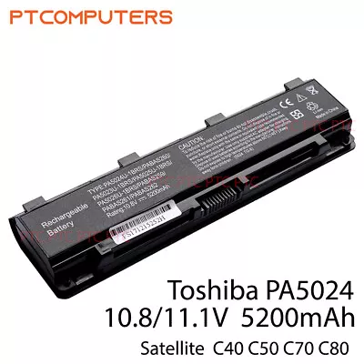 Battery For Toshiba Satellite C850 L800 PABAS260 PA5024U-1BRS PA5025U-1BRS • $41.85