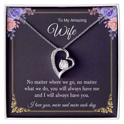 Forever Love Necklace I Love You More And More Necklace Gift To Wife • $33.99