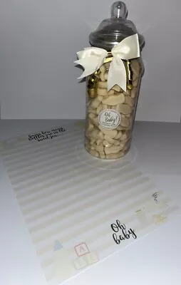 Nude Gold Oh Baby Shower Guess How Many Milk Bottles Sweets In The Jar Game • £11.99