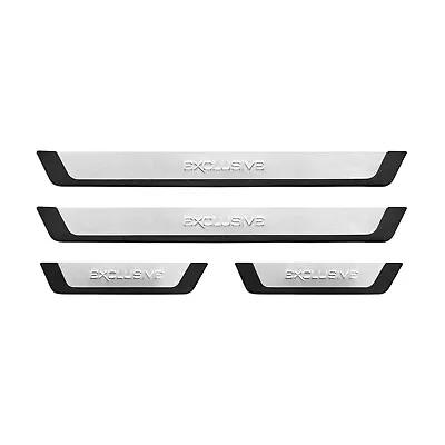 Door Sill Scuff Plate Scratch Protector For VW Passat Exclusive Steel Silver 4x • $54.90