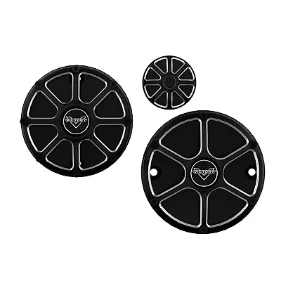 Victory Motorcycle New OEM Black Billet Spoke Engine Covers Octane 2881225-658 • $167.99