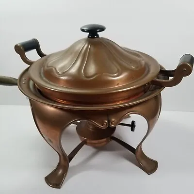 Vintage Chafing Dish Solid Copper S Sternau & Co New York Trade Mark Scrolled • $38.97