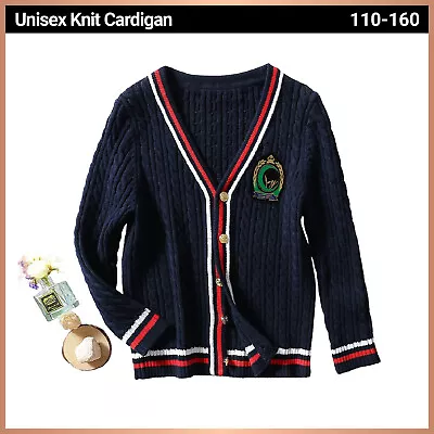 Kids Warm Cardigan Unisex Cozy Knitwear Sweater Boys Girls Fashion Knit AU • $25.78