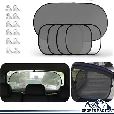 5PCS Car Side & Rear Window Sun Shade Windshield Sunshade Mesh Cover Baby Screen • $9.99