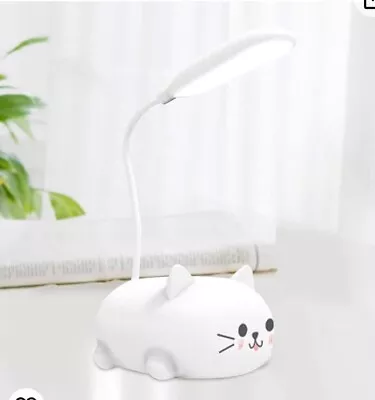 New In Box Mini Cat USB Lamp LED Cute Kids Night Light Rechargeable Table Lamp • $20