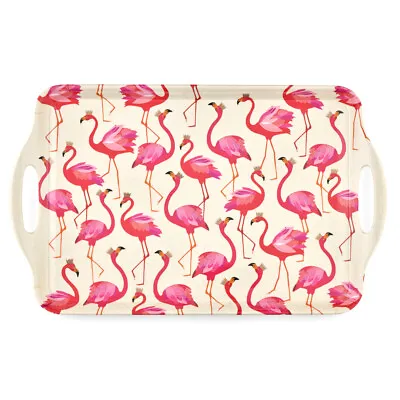 Pimpernel Sara Miller London Flamingo Large Handled Tray Melamine • $20.99
