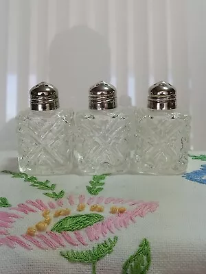 Vintage Glass Salt Pepper Shakers 3pc • $7.50