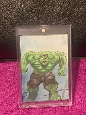 2022 Skybox Marvel Masterpieces Hulk Artist Sketch Card Sp# 1/1 Abdul Ghofur • $99.99