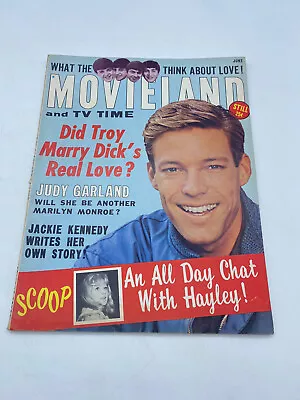 Movieland Vintage Movie Magazine June 1964 Judy Garland Mansfield Hayley Troy • $14.99