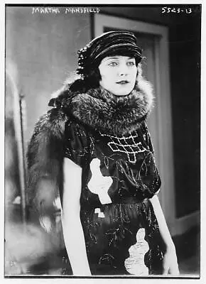 Martha MansfieldAmerican Silent Film Actressfur Stolehatdresswomenclothing • $9.99