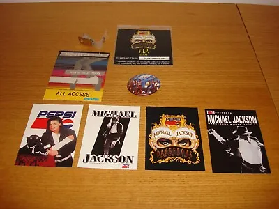 Michael Jackson Dangerous Tour Greece Pass / Bad 1988 Pepsi / Jacksons Badge LOT • $74.59