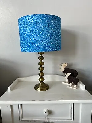 Handmade Blue Ocean /surf Shimmer 30cm Drum Lampshade. • £34