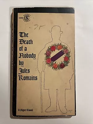 RARE The Death Of A Nobody Jules Romains 1961 Ppbk Signet Milton Glaser Cover • $22