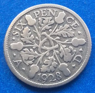 £3.25 • Buy 1928 King George V Silver Sixpence Coin 95th Birthday