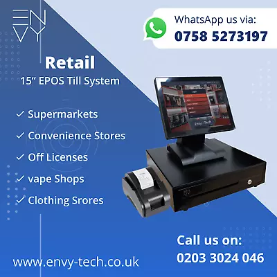 Convenience Shop New Xonder X1 15  All In One EPOS Till System Cash Register • £99