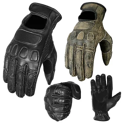 Australian Bikers Gear Motorcycle Motorbike Sports Touring Leather Gloves  • £24.97