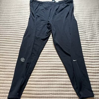 University Of Colorado Nike Pants Mens 4XL Black Ankle Zip Sweatpants VINTAGE • $25