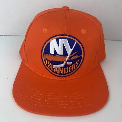 Deadstock Vintage New York NY Islanders Hockey Hat Cap New Orange Snapback • $23.99