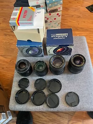 Lot Of Minolta Camera Lenses Quantaray 24mm 28-90mm 70-210mm 35-70mm • $79.99