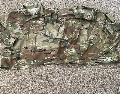 Set 2 ARMY MULTICAM OCP Combat Uniform Coats - Cotton Nylon - Large Short #r55 • $27.99