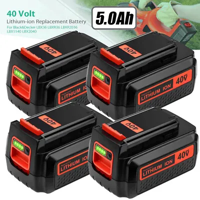 $96.99 • Buy 40 Volt For Black And Decker 40V 5.0Ah Max Lithium Battery LBX2040 LBXR36 LSW36