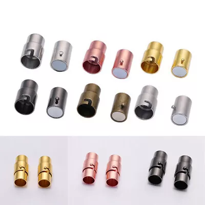 End Cap Clasps Leather Cord Bracelet 10PCS Magnetic Necklace Connector Jewelry • £4.37