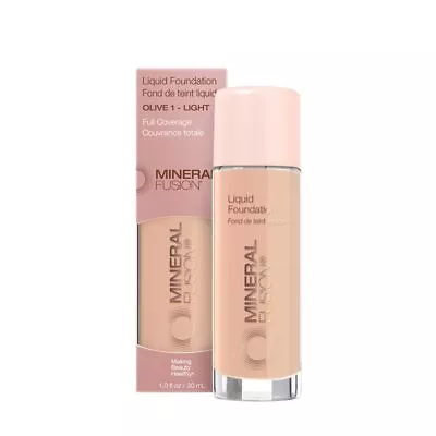 Mineral Fusion Full Coverage Foundation Liquid Foundation - Olive 1- Light • $10.52