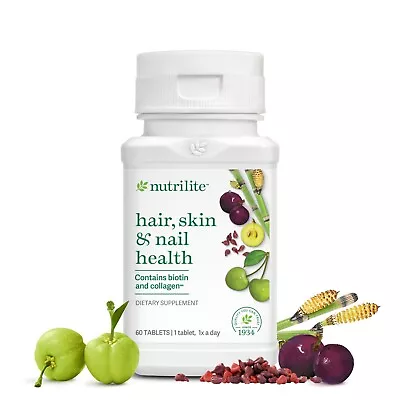 Amway Nutrilite Hair Skin Health 60 Tablets Biotin + Collagen (Exp.07/2025) • $28