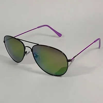 $29.99 • Buy Steve Madden Women's Aviator Sunglasses Purple Multi Color Mirror SM492201 PRP