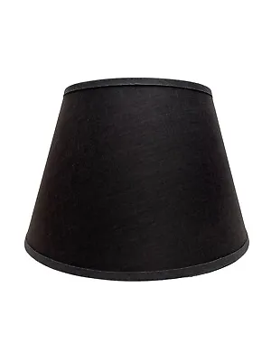 RH Restoration Hardware Lamp Shade BLACK GOLD LINED  Linen FABRIC  10 1/2  T • $49.99