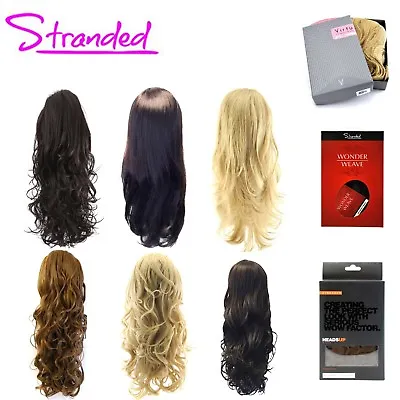 Stranded Synthetic Straight Wavy Curly 21 -28  Half Head Wig • £17.99