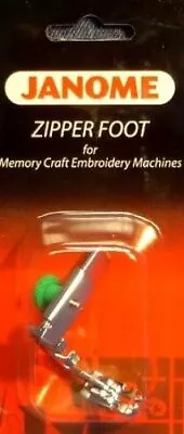 Janome Zipper Foot For Memory Craft Emb Machines • $18.99