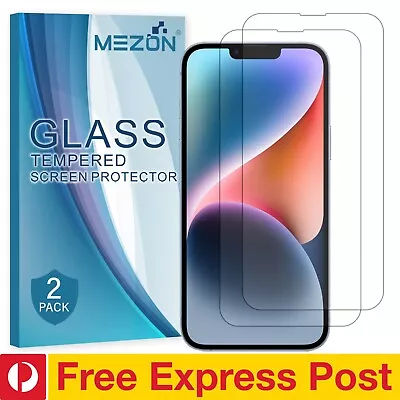 [2 Pack] IPhone 14 Plu (6.7 ) Premium 2.5D HD Tempered Glass Protectors By MEZON • $23.99